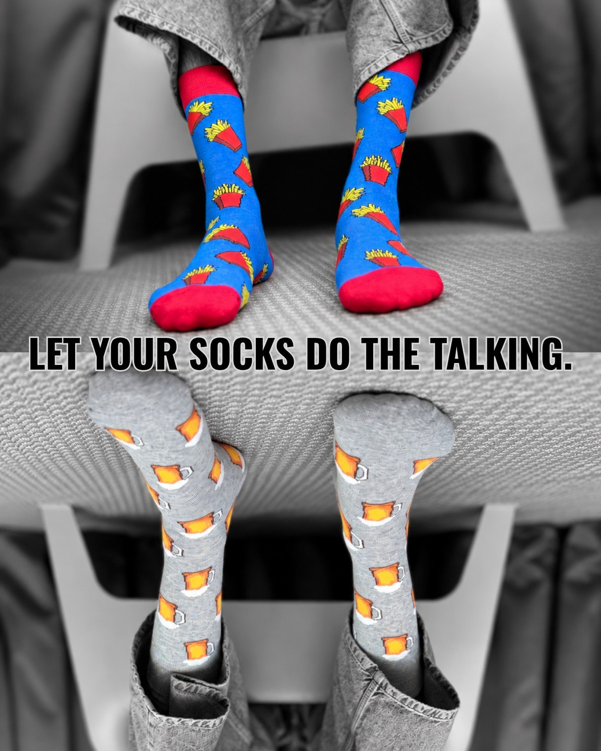 HAPPY-HOUR SET OF 2 MEN SOCKS