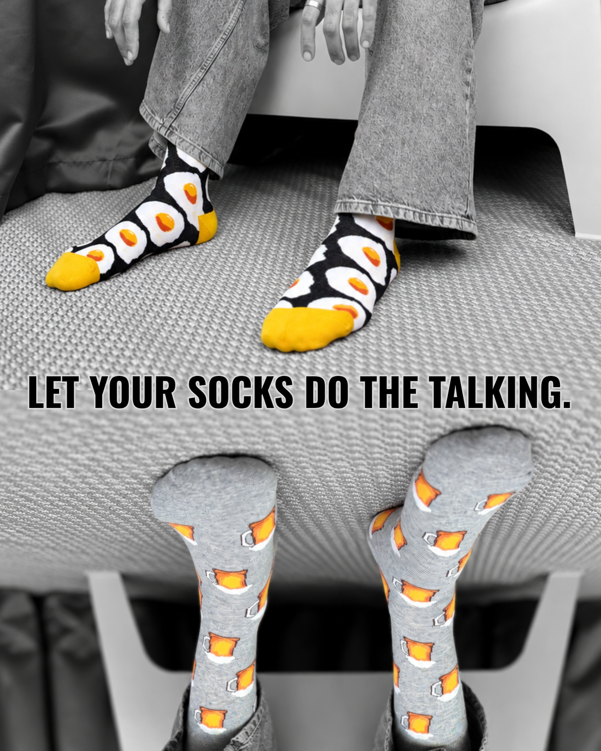 EGG-N-KEGG SET OF 2 MEN SOCKS