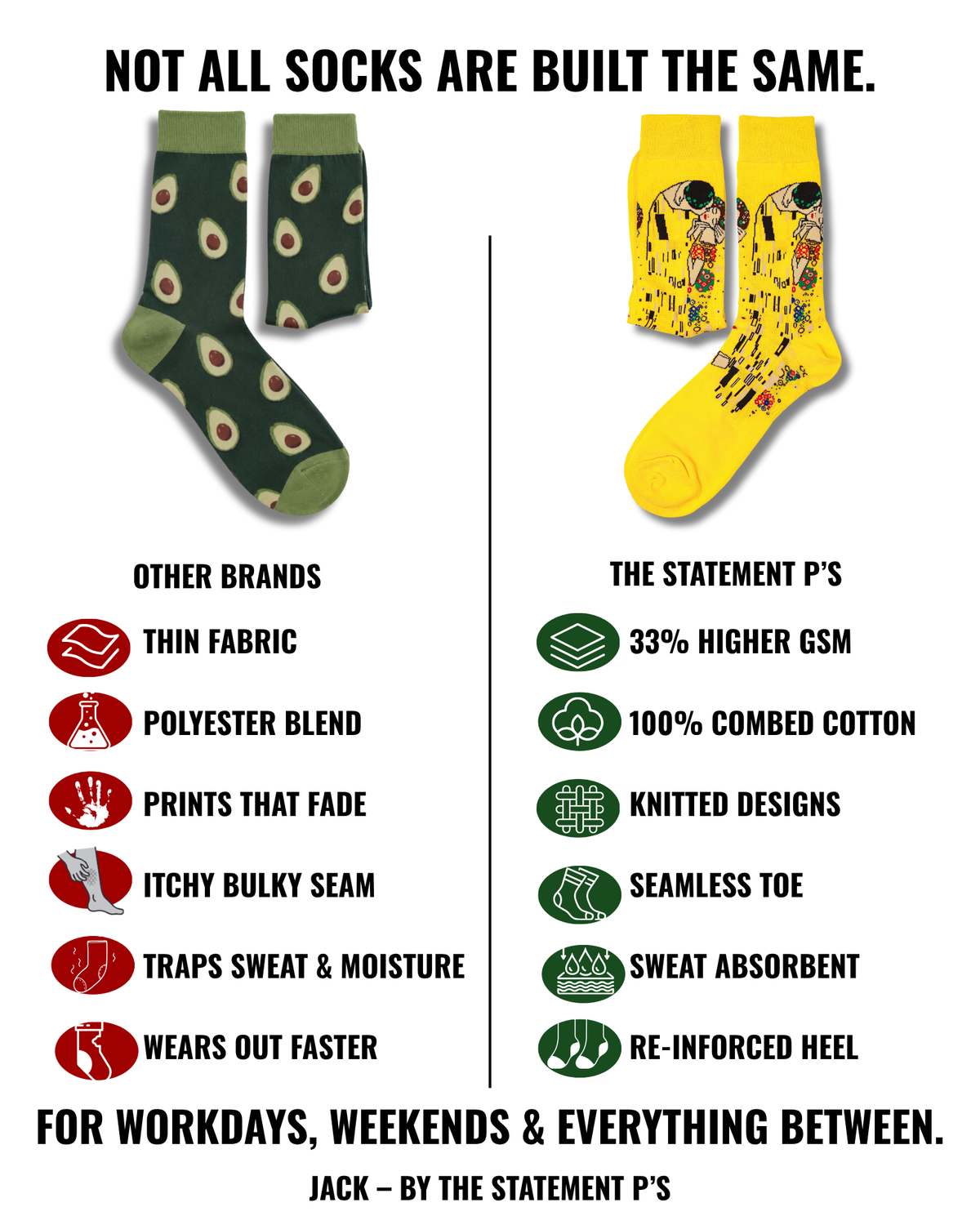 GOOD MOOD CLUB SET OF 4 MEN SOCKS