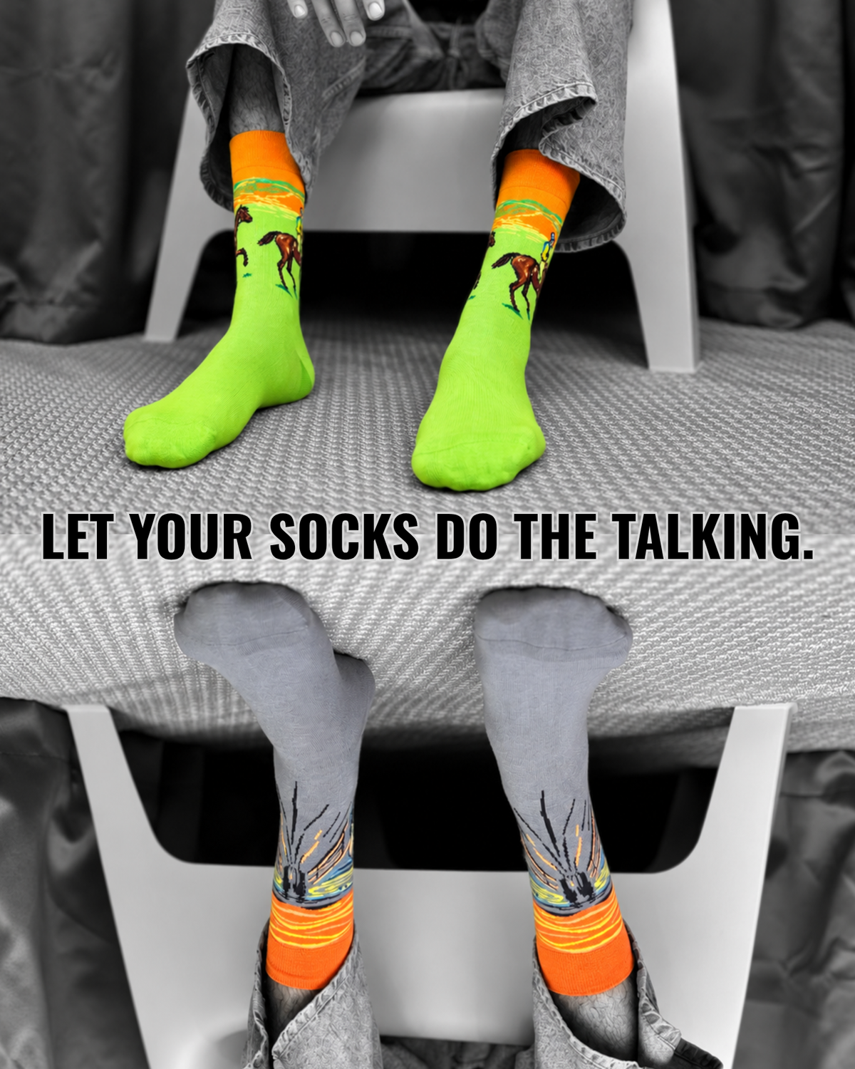 RACE - FACE SET OF 2 MEN SOCKS
