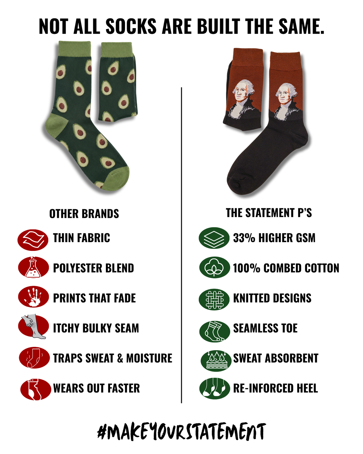 CLASSICALLY UNHINGED SET OF 4 MEN SOCKS