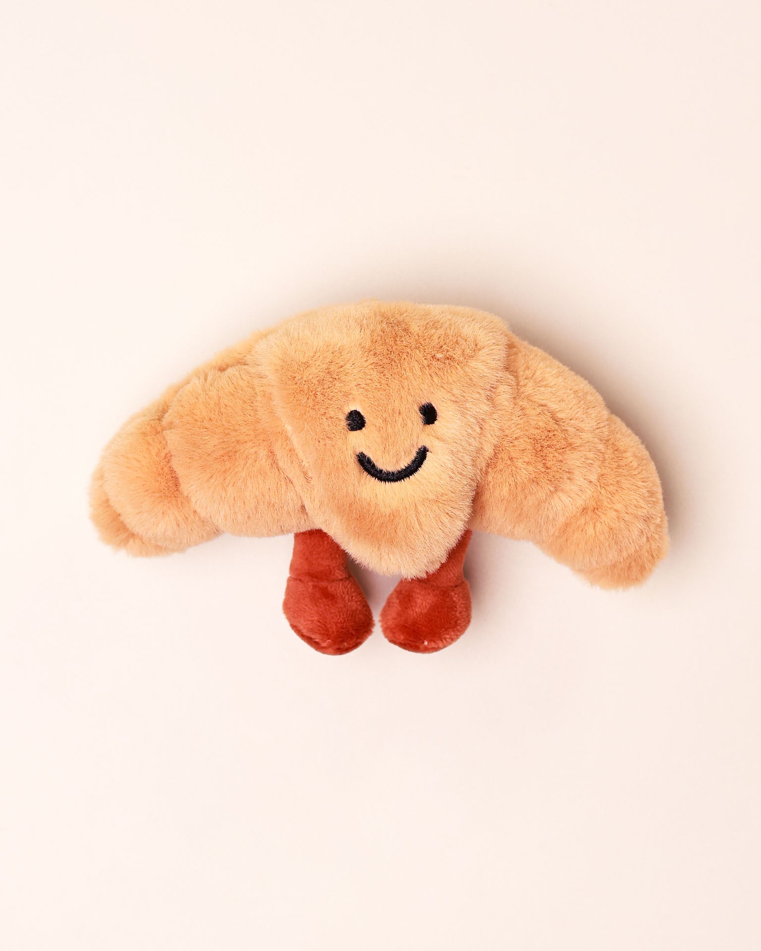 The Croissant plush lanyard for phone â€“ soft Croissant charm, quirky phone accessory