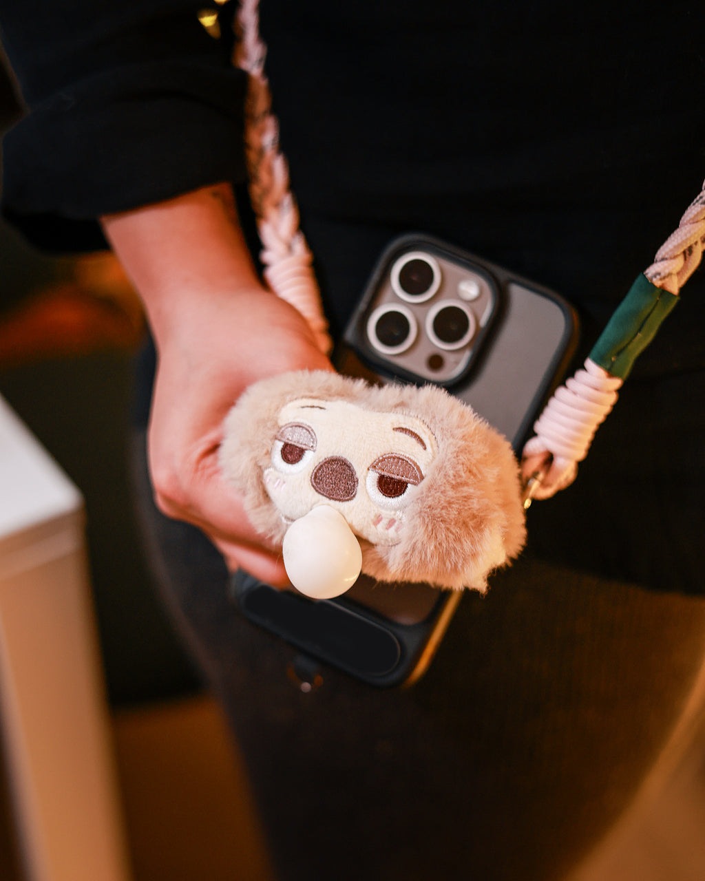 The Flash plush lanyard for phone â€“ soft Zootopia charm, quirky phone accessory