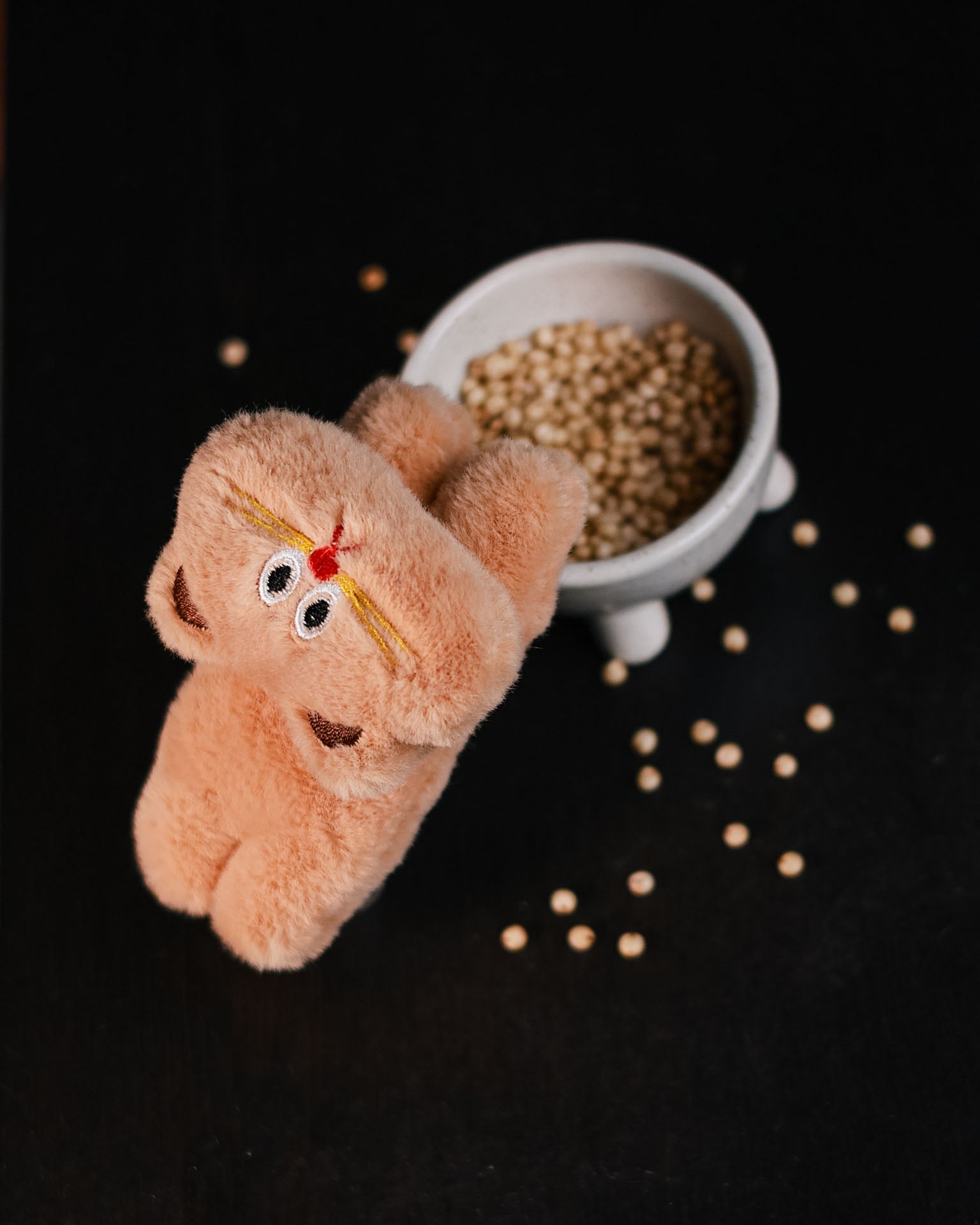 The Meow plush lanyard for phone â€“ soft cat charm, quirky phone accessory