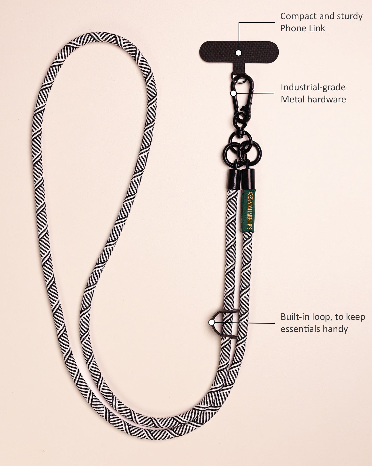 The Bandit-1 plush lanyard for phone â€“ soft Raccoon charm, quirky phone accessory