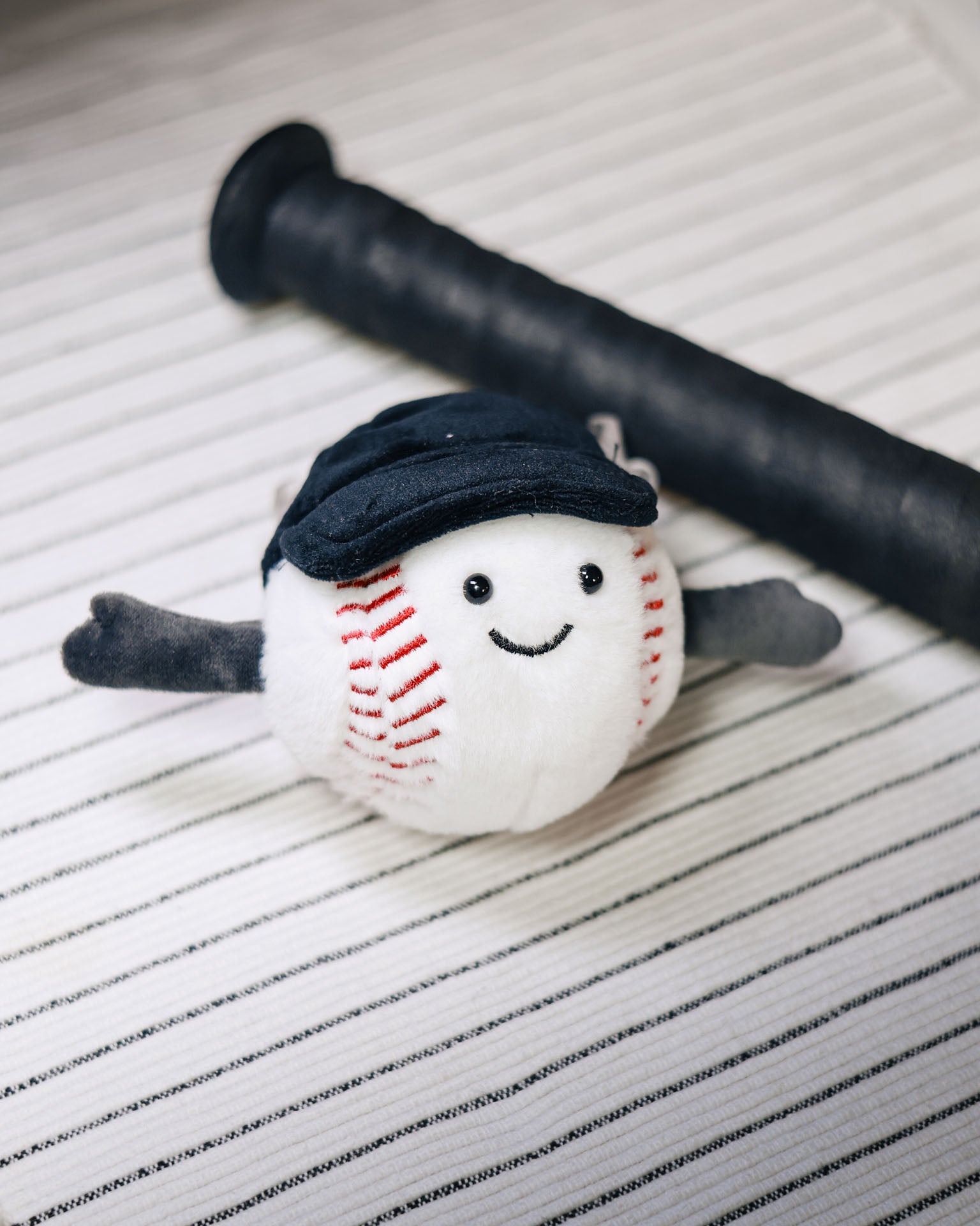 The Ballin plush lanyard for phone â€“ soft Base ball charm, quirky phone accessory