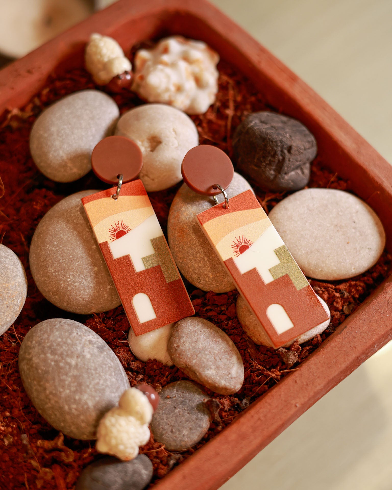 Las Vegas | Handmade Resin Drop Earrings – Lightweight Statement Danglers Inspired by Everyday Icons