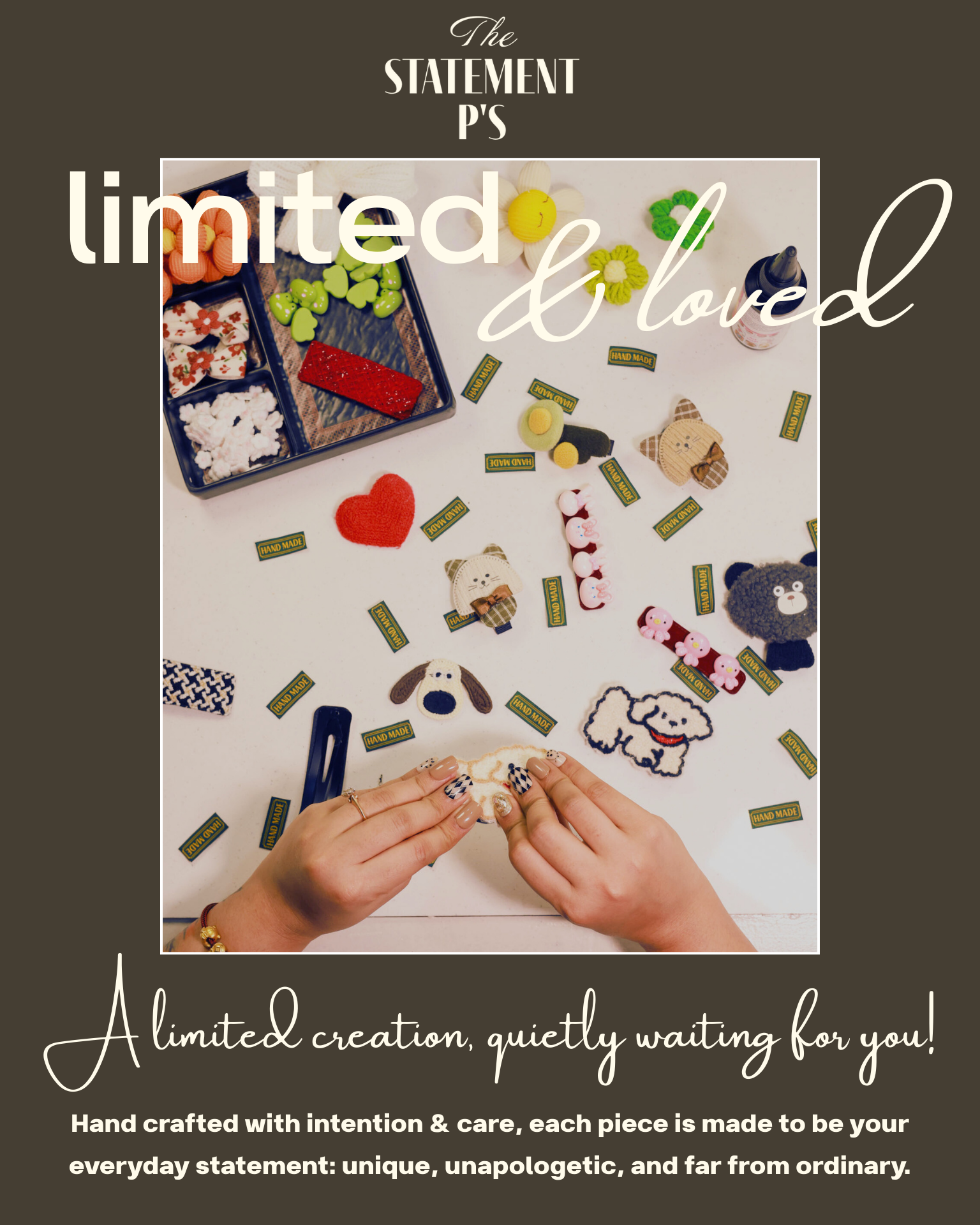Cute Buttons - White - Curated collection of 3