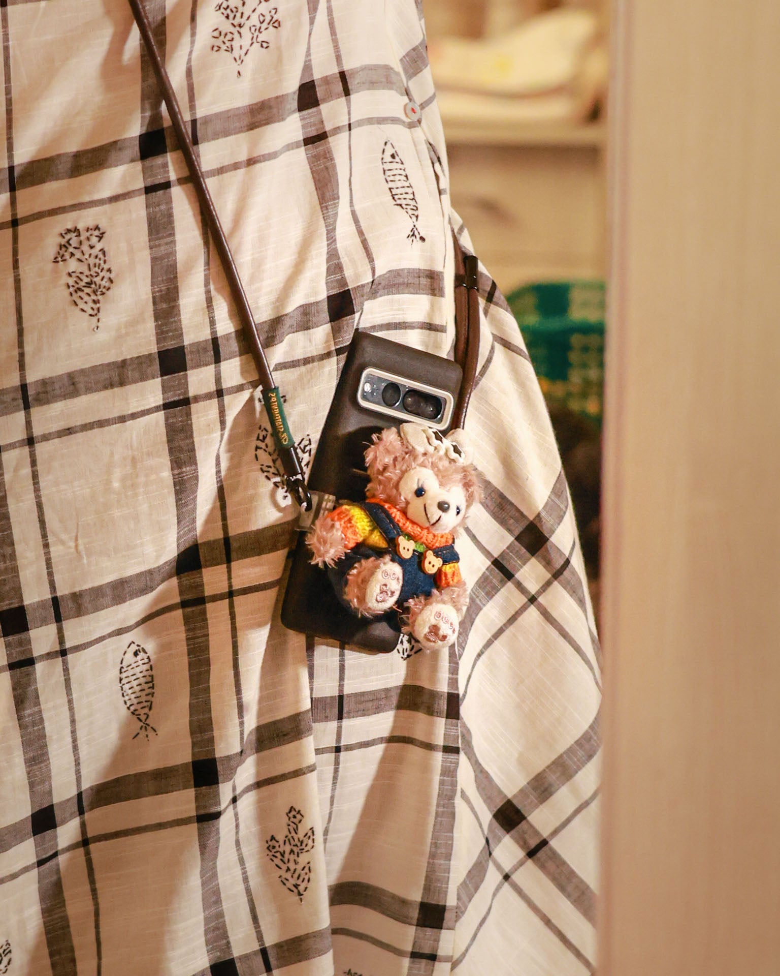 The Oh Deer! plush lanyard for phone â€“ soft Deer charm, quirky phone accessory