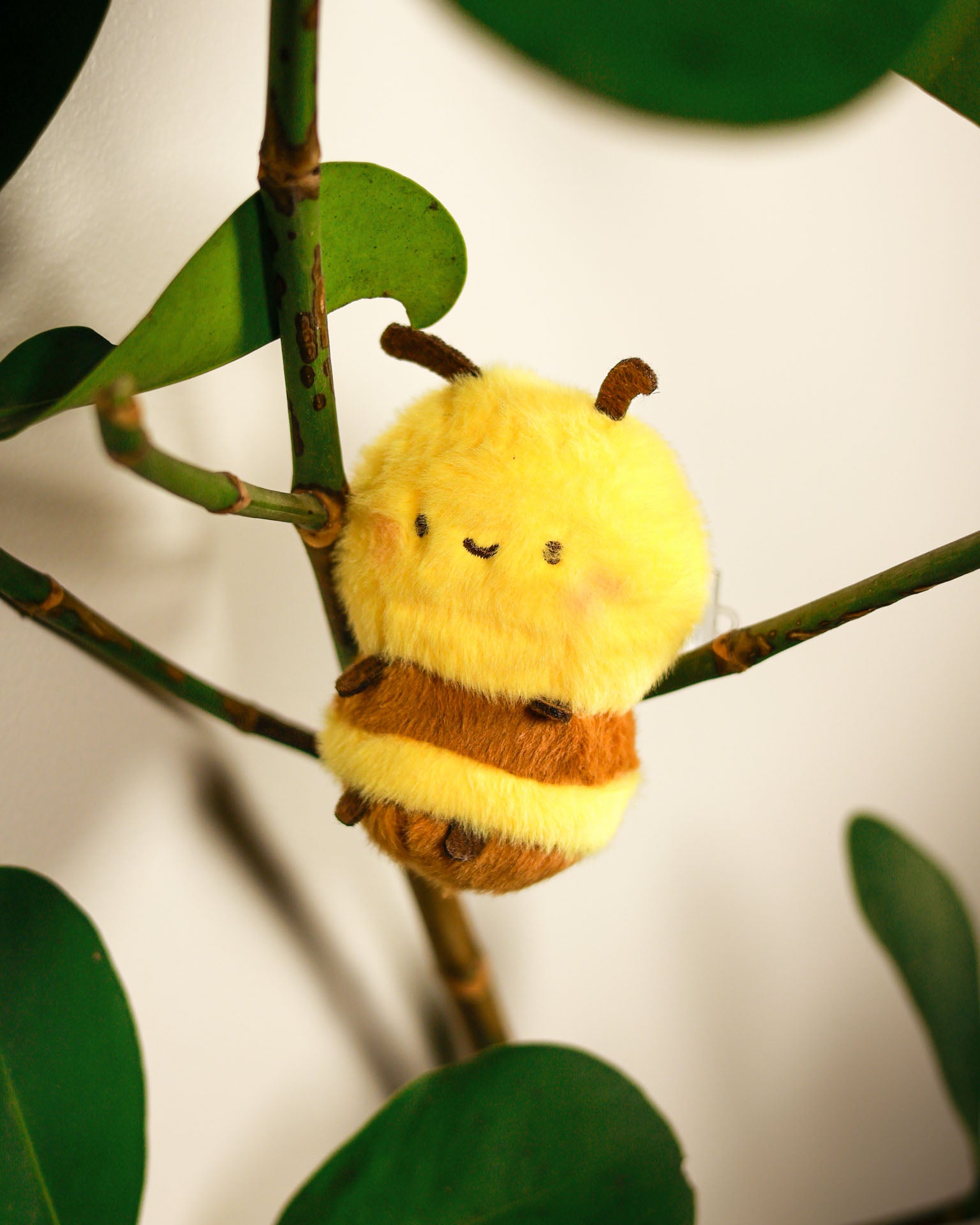 The Hey Honey! plush lanyard for phone â€“ soft Honey bee charm, quirky phone accessory
