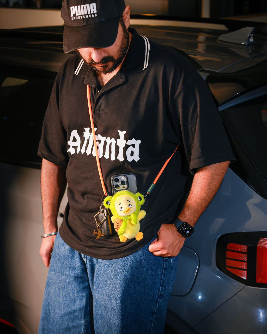 The Quacked out - W plush lanyard for phone â€“ soft Duck charm, quirky phone accessory